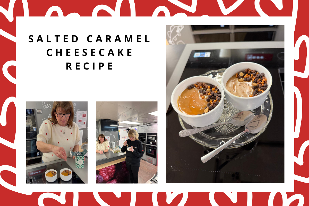 Salted Caramel No Bake Cheesecake with Lesley from The Great British Bake Off